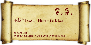 Hölczl Henrietta névjegykártya