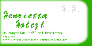 henrietta holczl business card